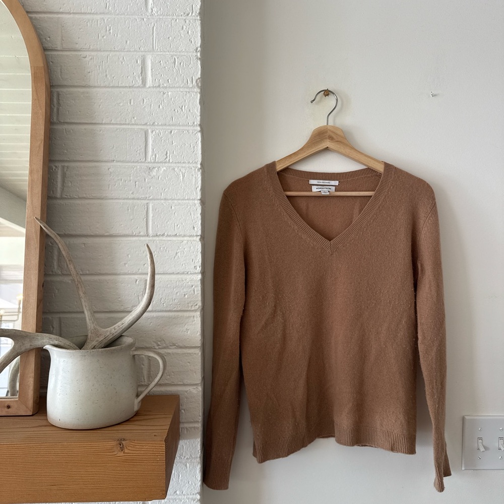 Nordstrom V-Neck Brown Sweater